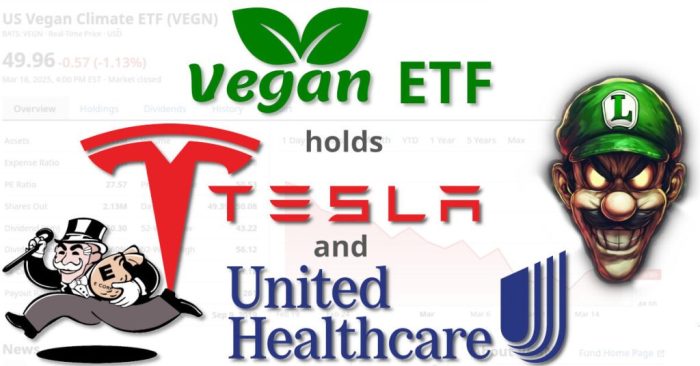 Vegan ETF holds Tesla and United Healthcare